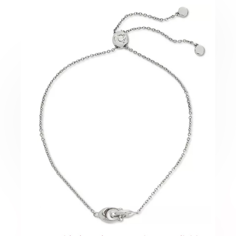 Coach Silver Knot Adjustable Chain Bracelet